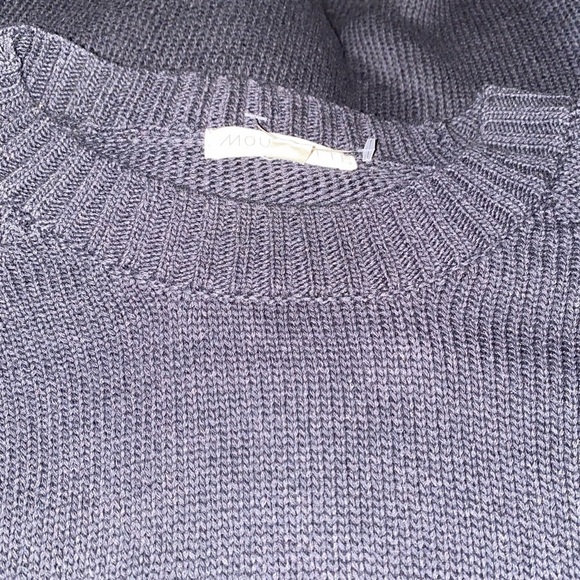 Mouchette Oversize Scoop Neck Slouchy Sweater Long Sleeve Pullover Women M - Picture 6 of 6